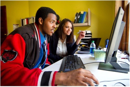 Students learning together